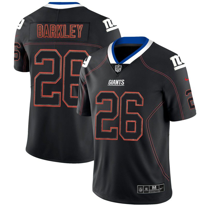 Men New York Giants #26 Barkley Nike Lights Out Black Color Rush Limited NFL Jerseys->new york giants->NFL Jersey